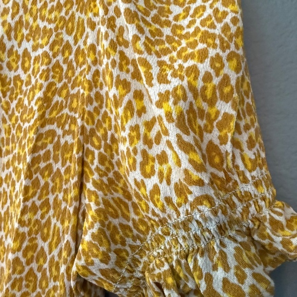 Diane Von Furstenberg Wrap Dress Yellow Cheetah Print Size XXS - Picture 7 of 8